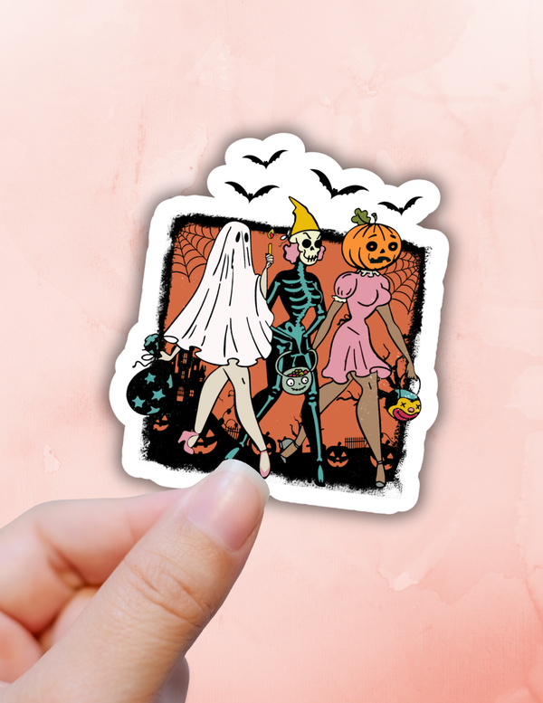 Vintage  Halloween sticker, laptop decals,retro