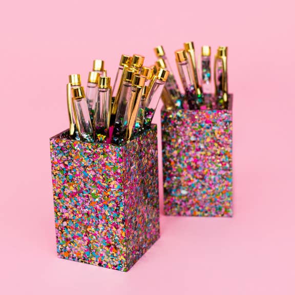 Confetti Acrylic Pen Cup