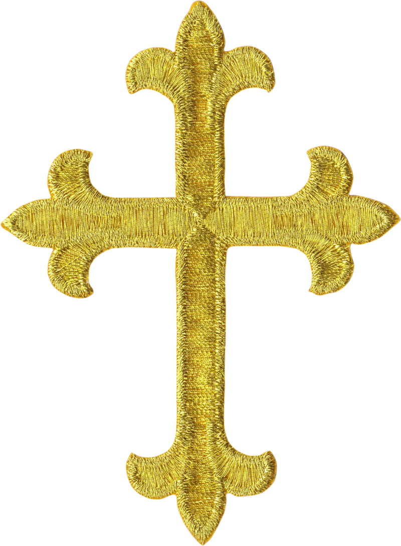 Patch - Cross - Ornate - Three Color Options: Silver