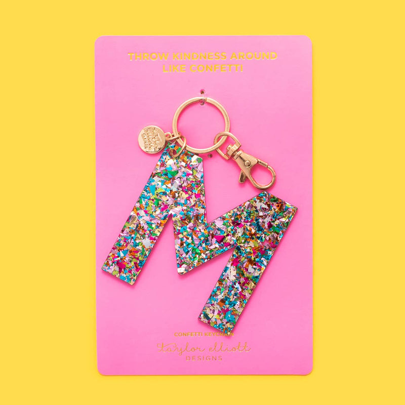 Keychains - Letters A-Z - Colorful Confetti - Each: Z