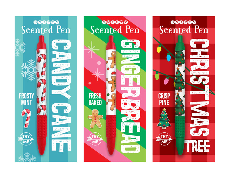 CHRISTMAS TREE HOLIDAY SCENTED PEN CARDED - SET OF 12