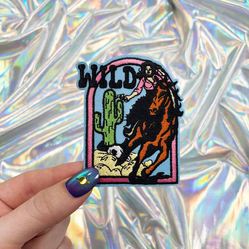 Wild Cowgirl Embroidered Patch