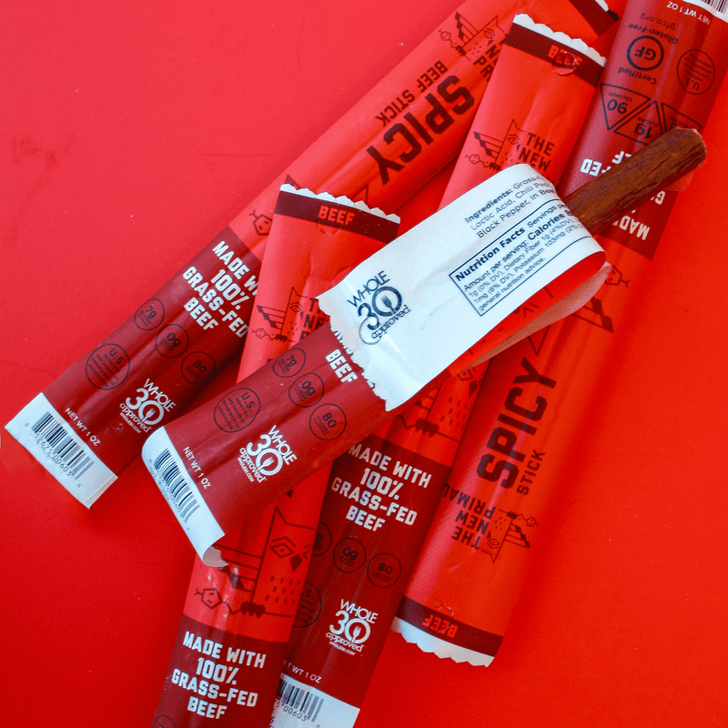 Spicy Beef 100% Grass-Fed Meat Sticks, Zero Sugar