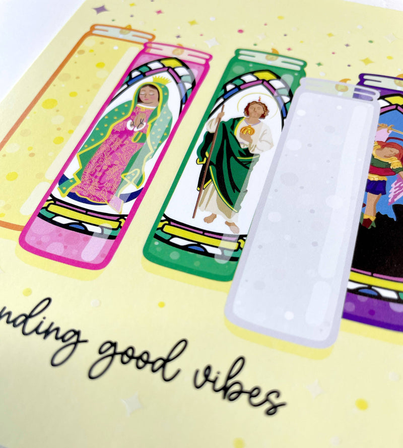 Sending GOOD VIBES,  (A2) greeting card