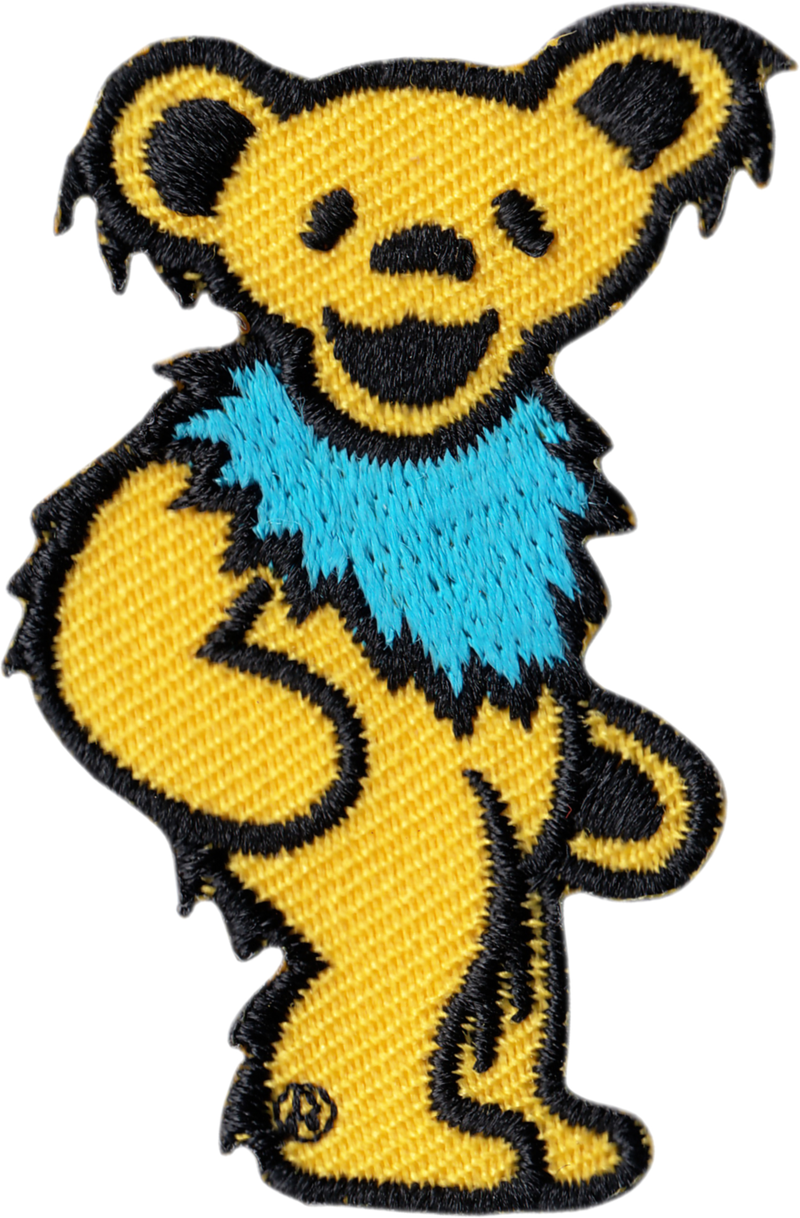 Patch - Grateful Dead - Jerry Bear - Yellow With Blue Neck – Mi Vida Uvalde