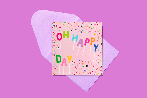 Gift Enclosure Card - "Oh Happy Day"