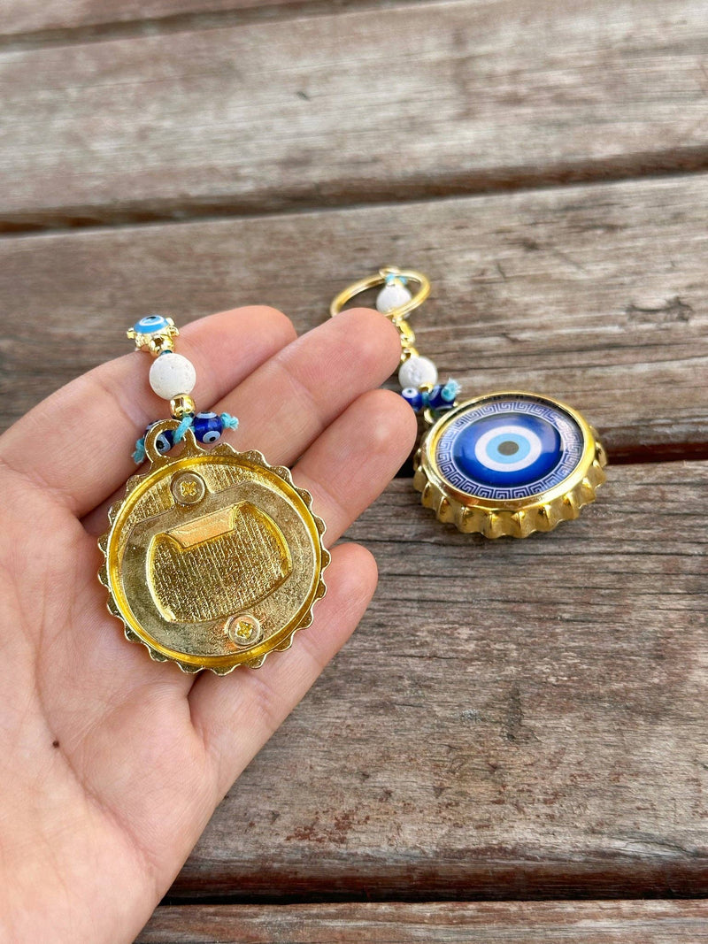 Evil Eye Bottle Opener Keychain, Wedding Favors