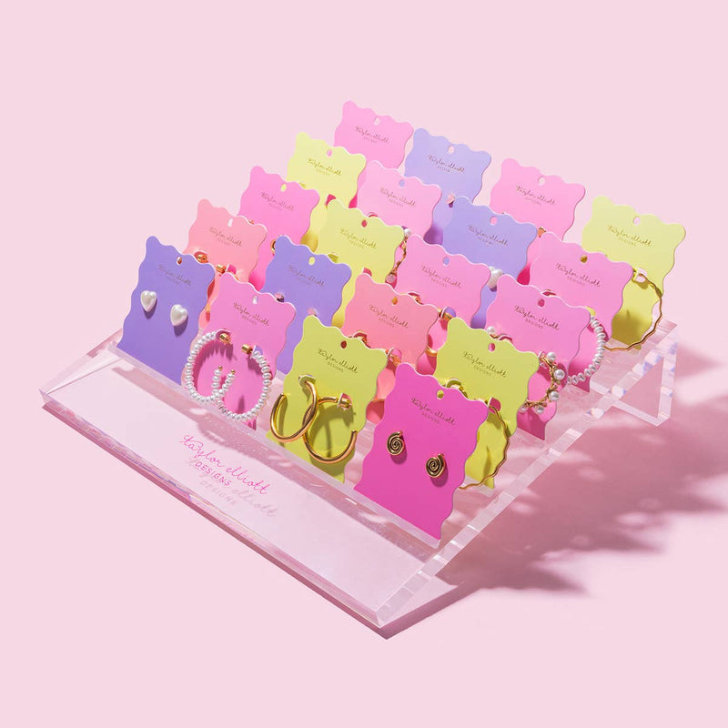 Stud Earrings - Gold-Plated w/ Turquoise Stones - Isla