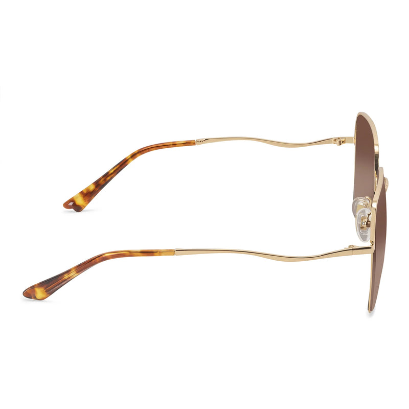 Clara Gold Brown Gradient Sunglasses