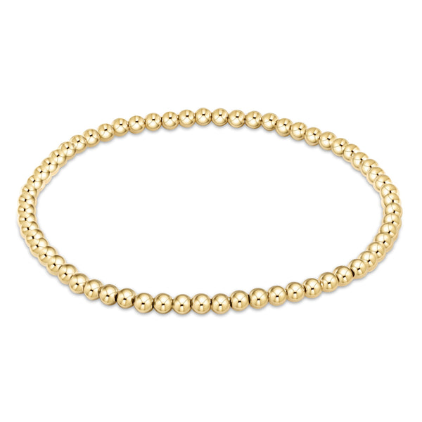 classic gold 3mm bead bracelet