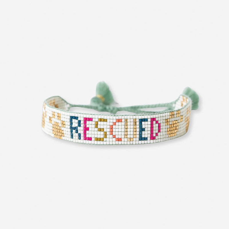 Gabby "Rescued" Adjustable Beaded Bracelet Ivory