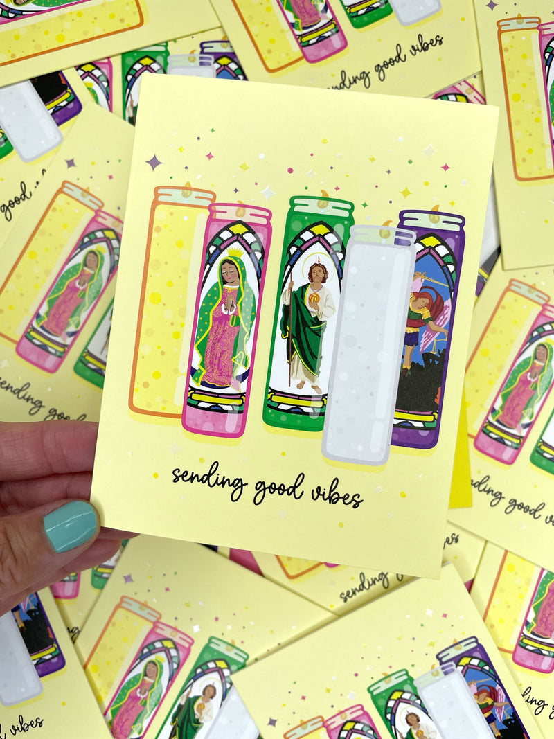 Sending GOOD VIBES,  (A2) greeting card