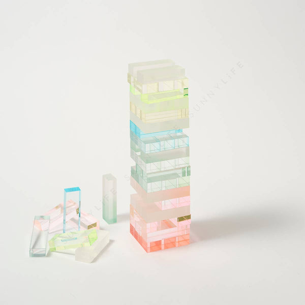 Ombre Lucite Jumbling Tower Sherbert