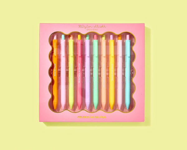 Gel Pen Set - Motivational - Faith - Asst Colors - 10 Pc Set