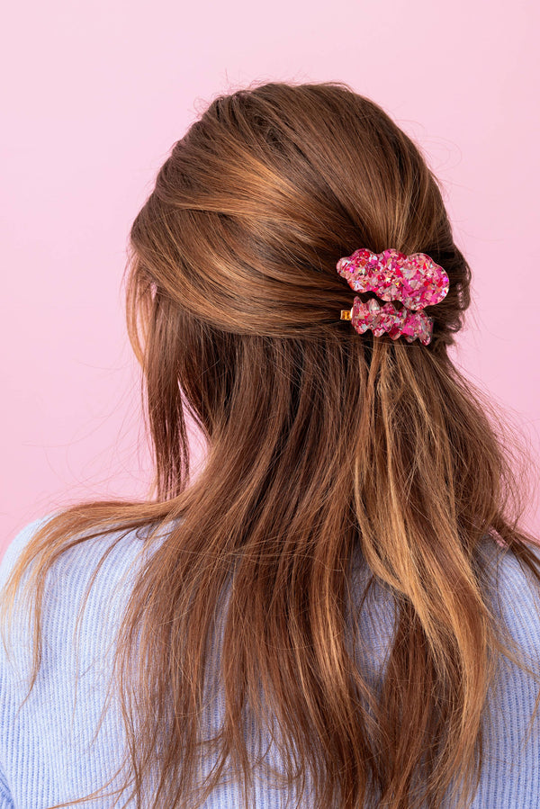 Hair Clip Set - Pink Confetti