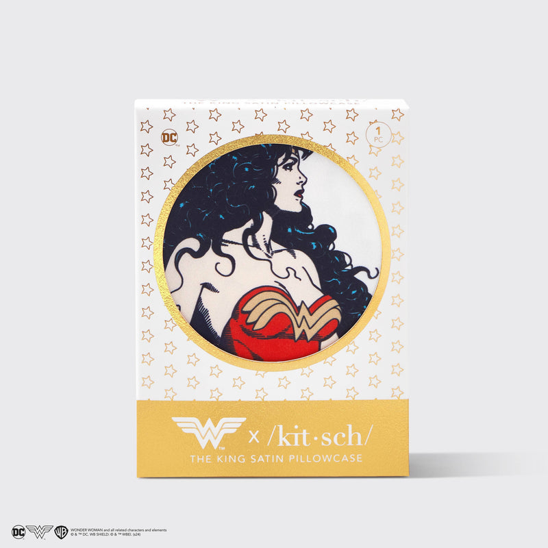 Wonder Woman x kitsch King Satin Pillowcase- Believe in Wond