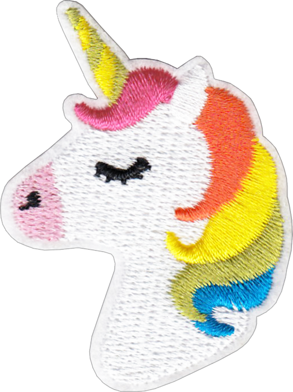 Patch - Unicorn - Head Shot With Rainbow Mane