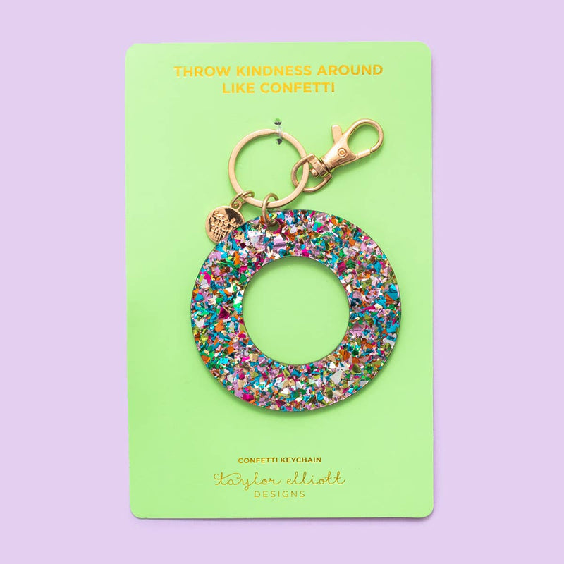 Keychains - Letters A-Z - Colorful Confetti - Each: I