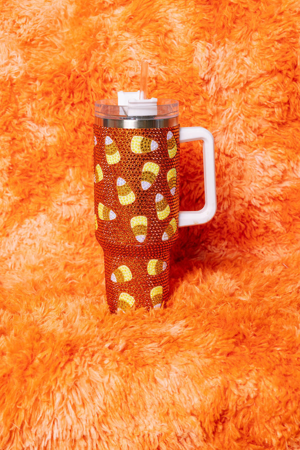 Queen of Sparkles - Orange Candy Corn Tumbler - O/s