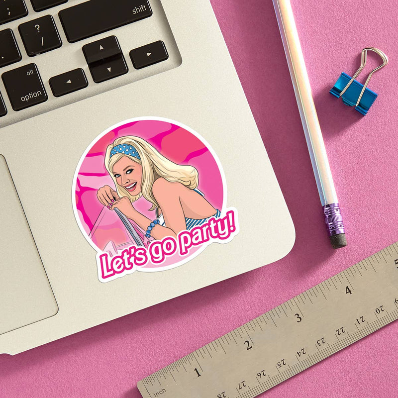 Barbie Let's Go Party Die Cut Sticker