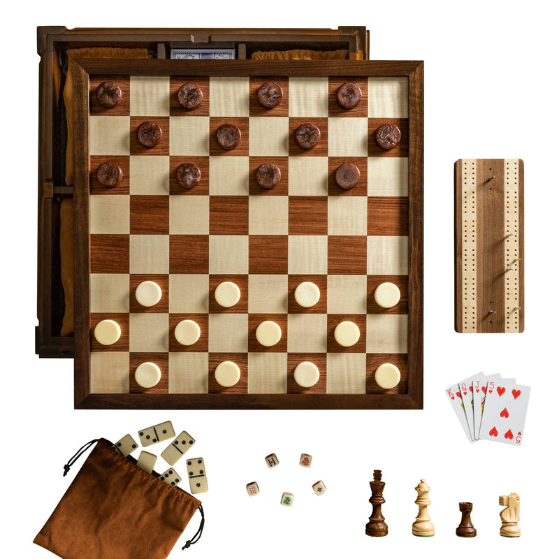 Chess 7-in-1 Heirloom Edition includes cards, dice & more