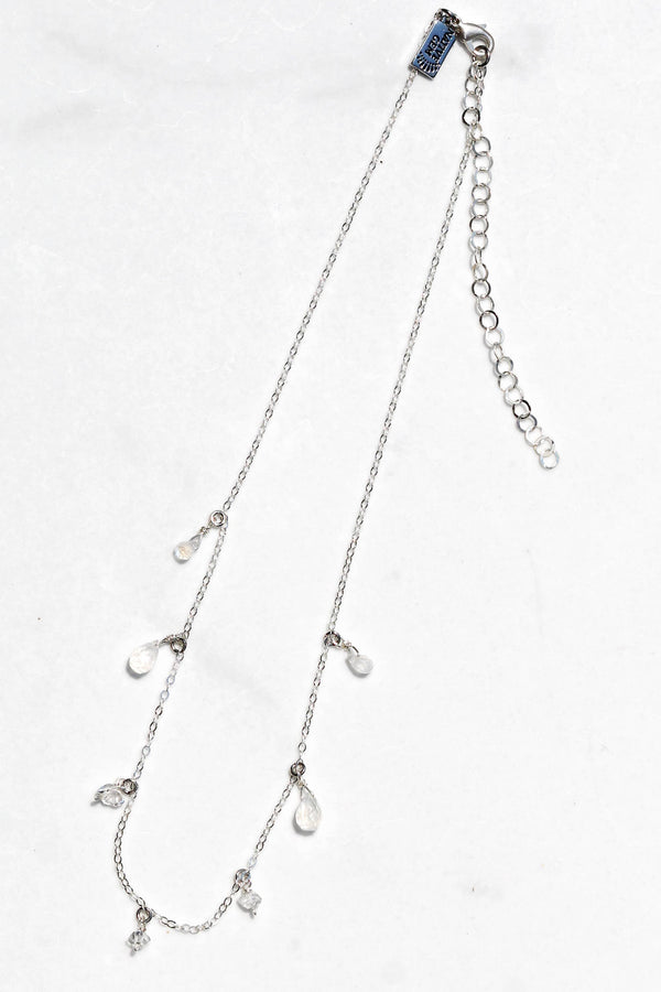 MOONDROPS HERKIMER NECKLACE- STERLING SILVER : Sterling Silver