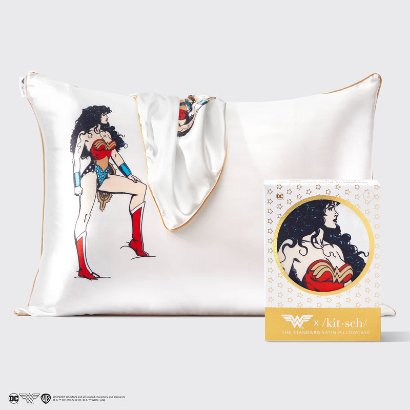 Wonder Woman x kitsch Satin Pillowcase- Believe In Wonder