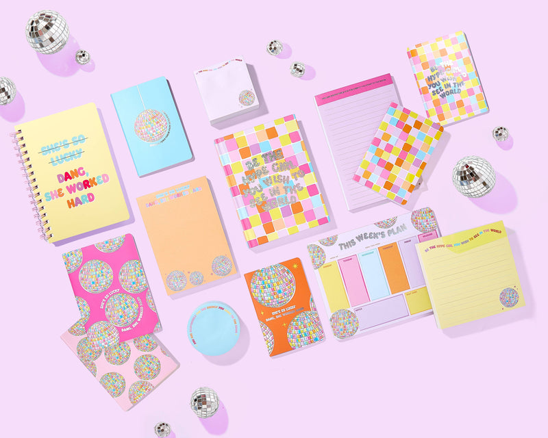 Sticky Notes Pad - Disco Ball - "Be The Hype Girl..." -Elise