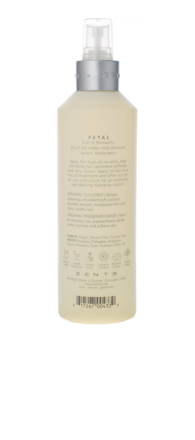 Petal, ZENTS Luminous & Moisturizing Cashmere Body Oil