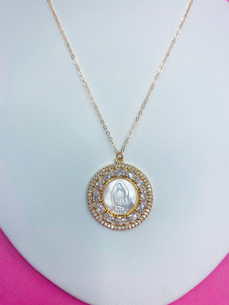 Pearl Mother Mary Necklace