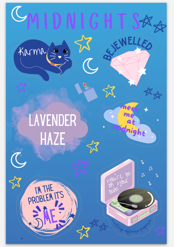 Midnights Sticker Sheet (Taylor Swift)