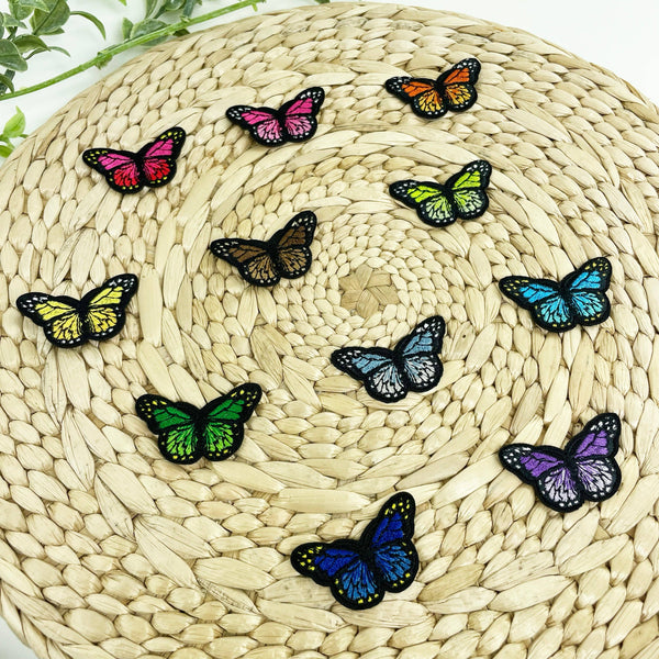 Iron-On Butterfly Patches - Multiple Sizes and Colors: Small / Light Green