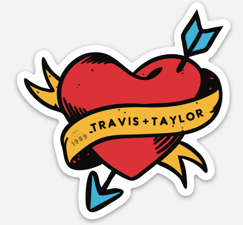 Taylor Swift and Travis Kelce Tattoo Sticker