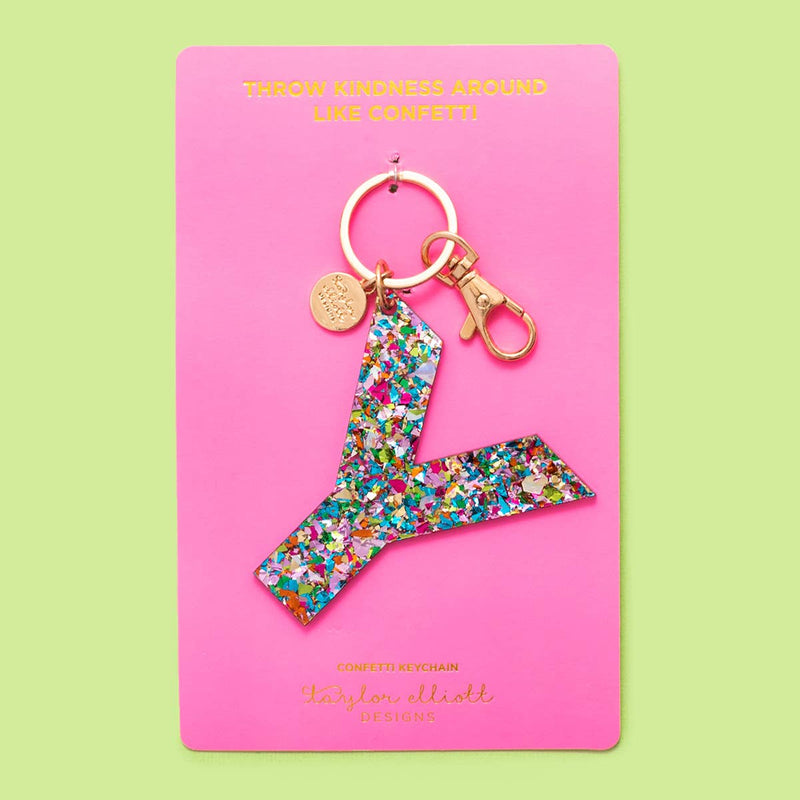 Keychains - Letters A-Z - Colorful Confetti - Each: Z