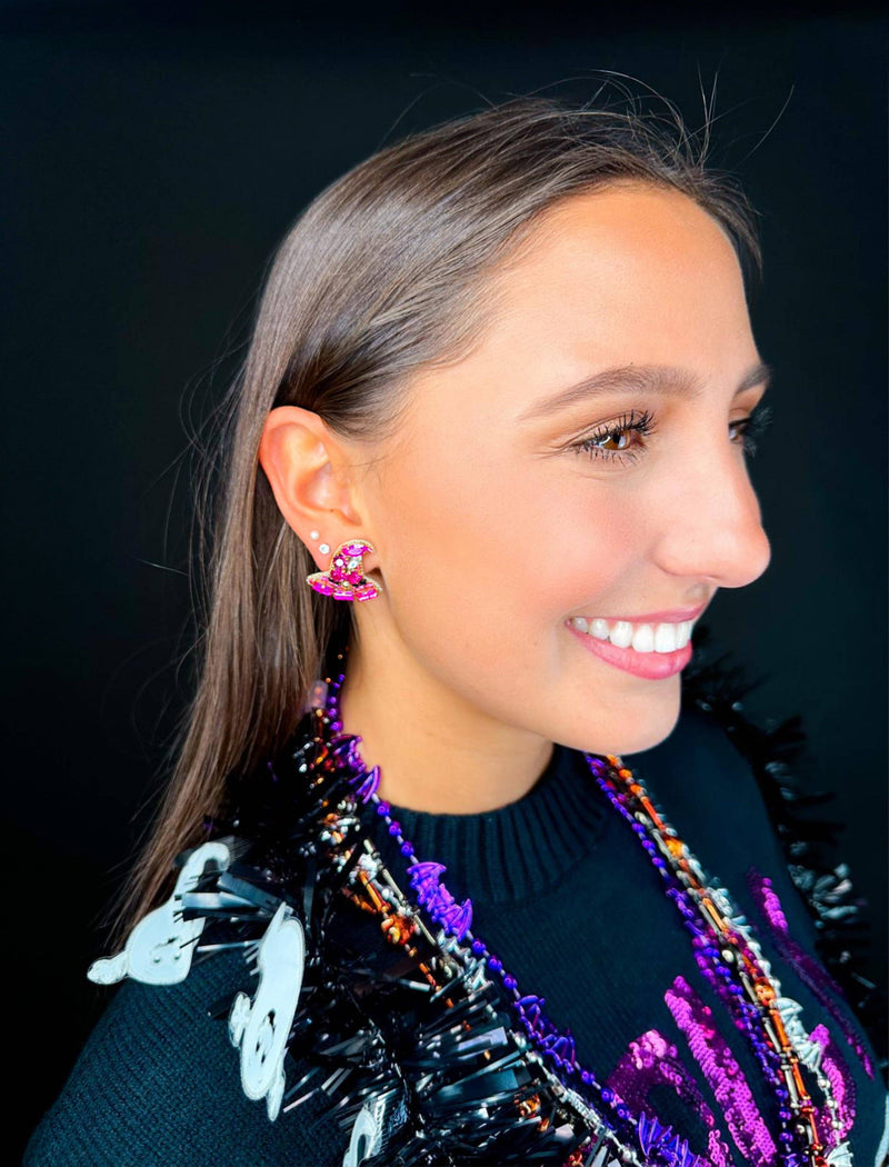 Beaded Witch Hat Stud