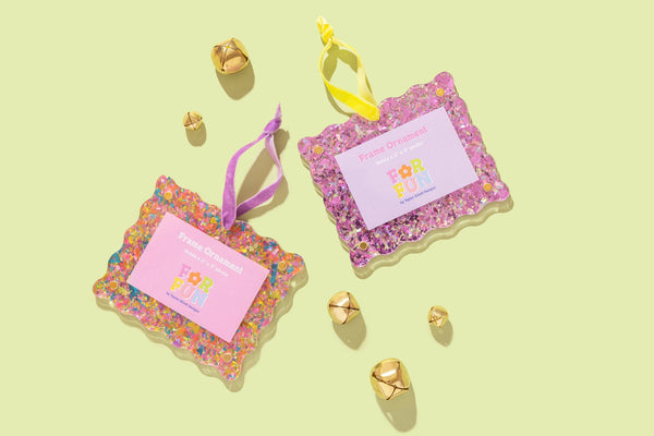 FOR FUN - Acrylic Frame Ornament - Assorted Confetti Colors