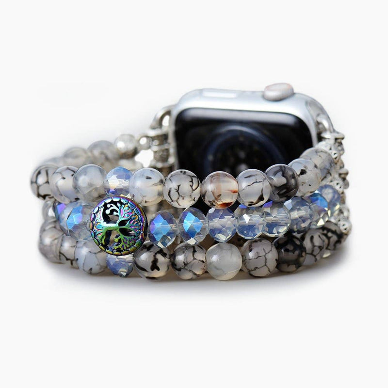 Labradorite Crystal Stretch Apple Watch Strap: Small