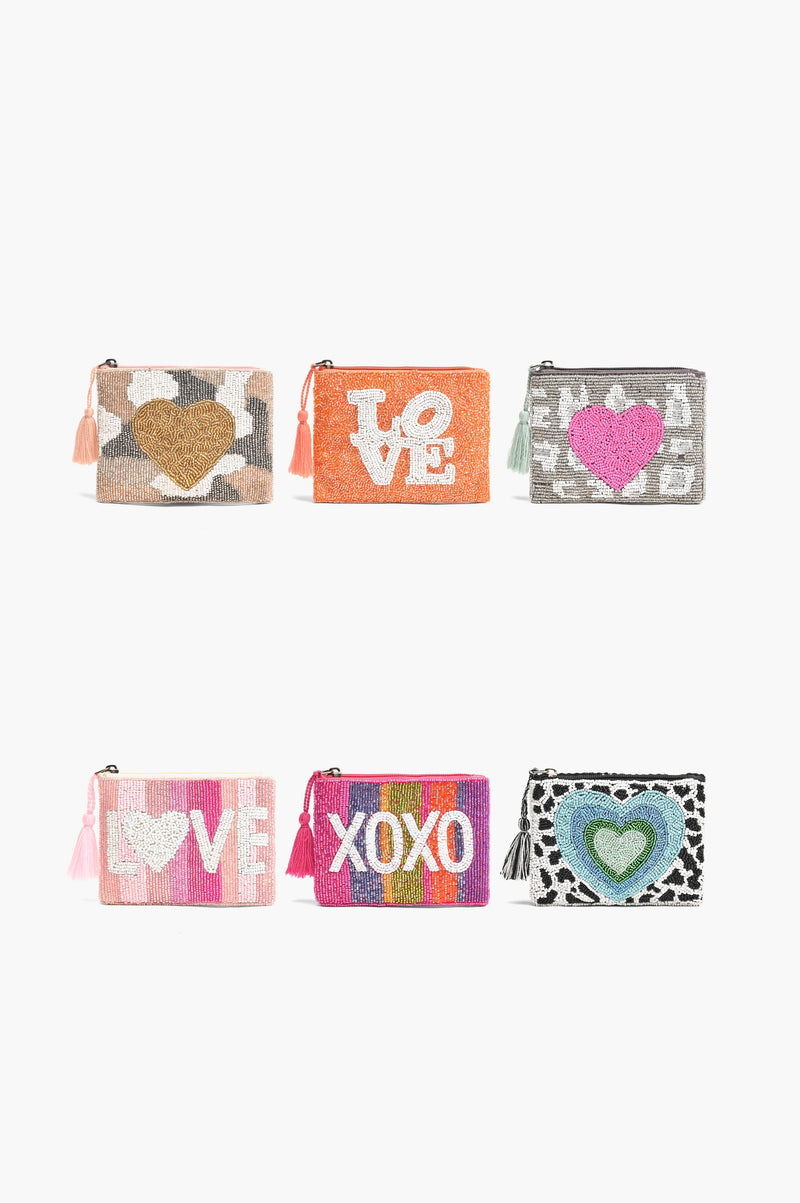 All the Love Coin Bag - Bright XOXO