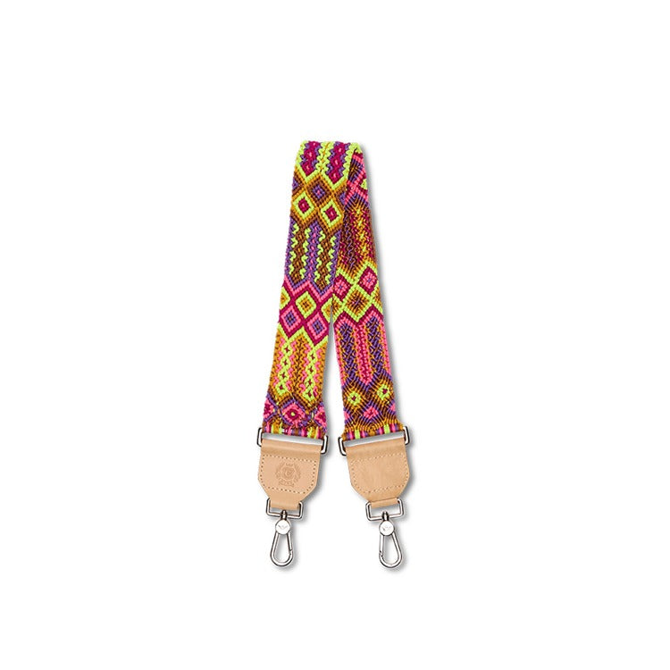 Wide Woven Shoulder Strap, Bubbles
