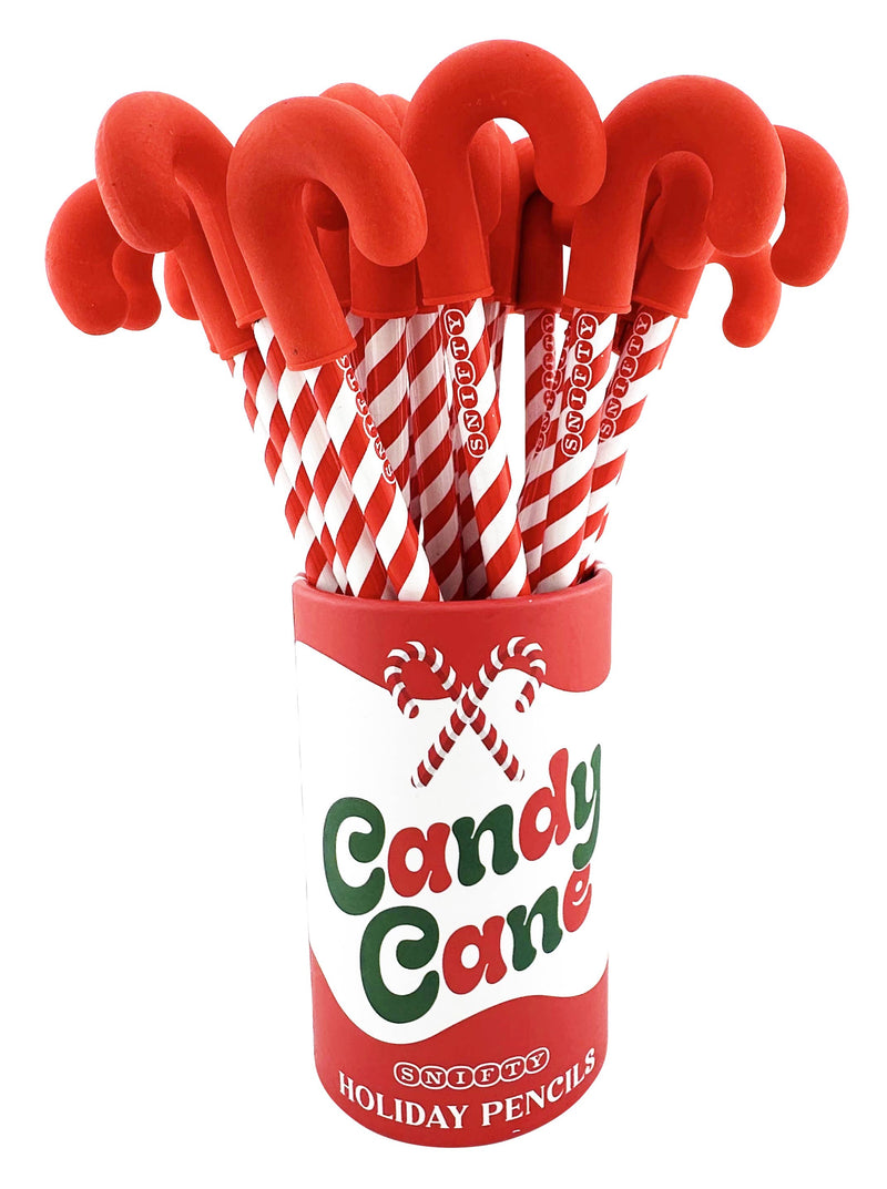 CANDY CANE HOLIDAY PENCILS DISPLAY OF 24