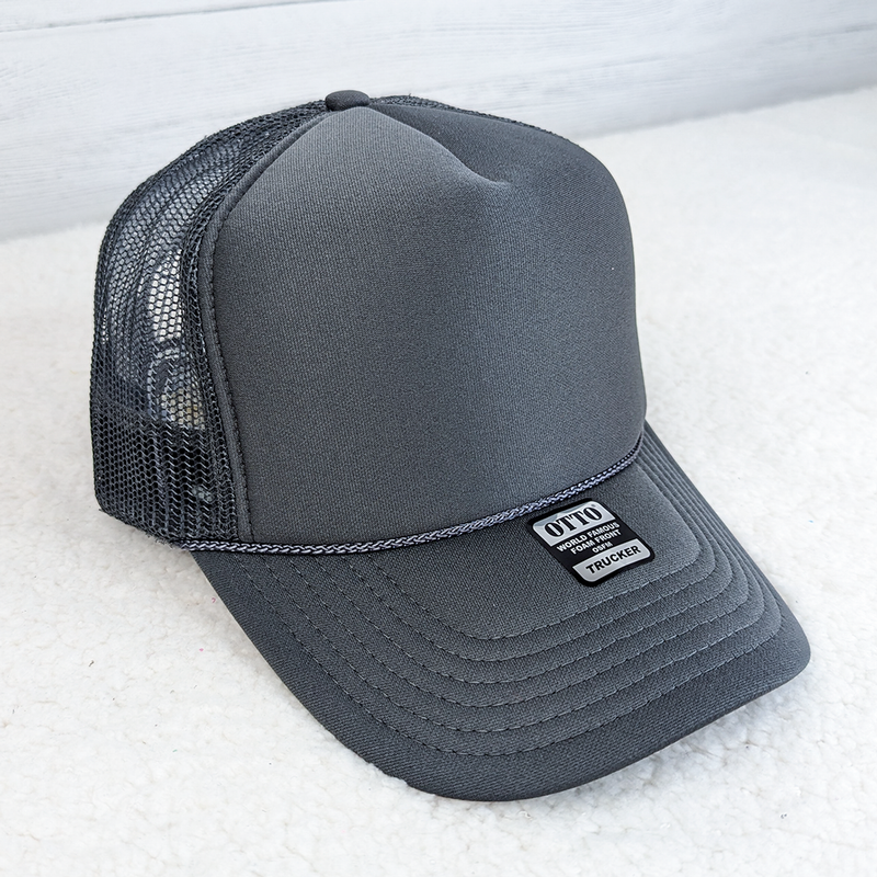 Grey Foam Trucker Hat
