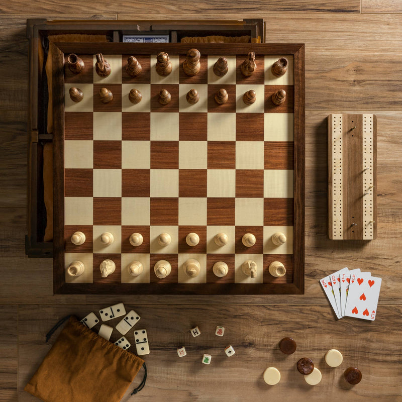Chess 7-in-1 Heirloom Edition includes cards, dice & more