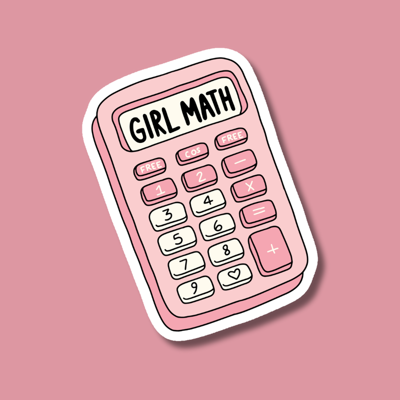 Girl Math Calculator Sticker