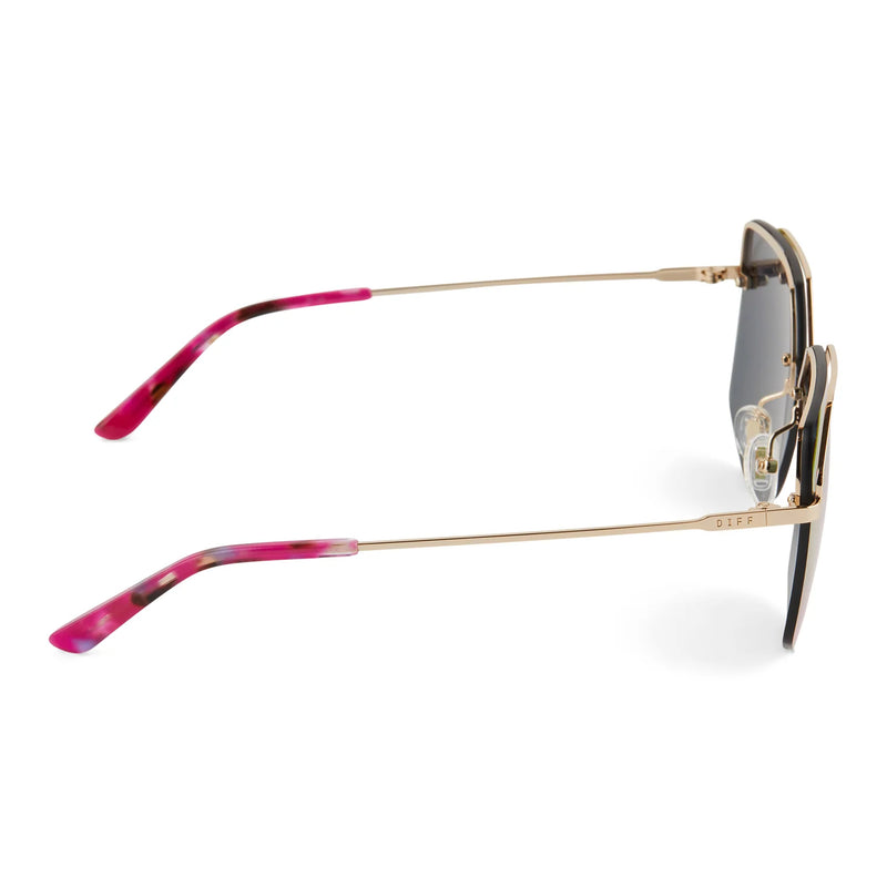 Bree Gold Pink Rush Mirror Sunglasses