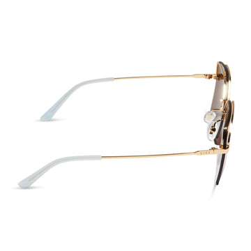 DIFF Eyeware - Bree Shiny Gold Brown Polarized Sunglasses  display picture 3