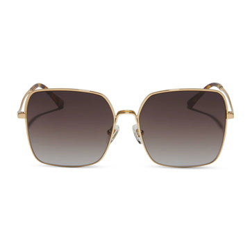 NWOT Diff Eyewear Gold Sunglasses Lenox Aviator Sunglasses | Gold & G15 Polarized Lenses  main image 2