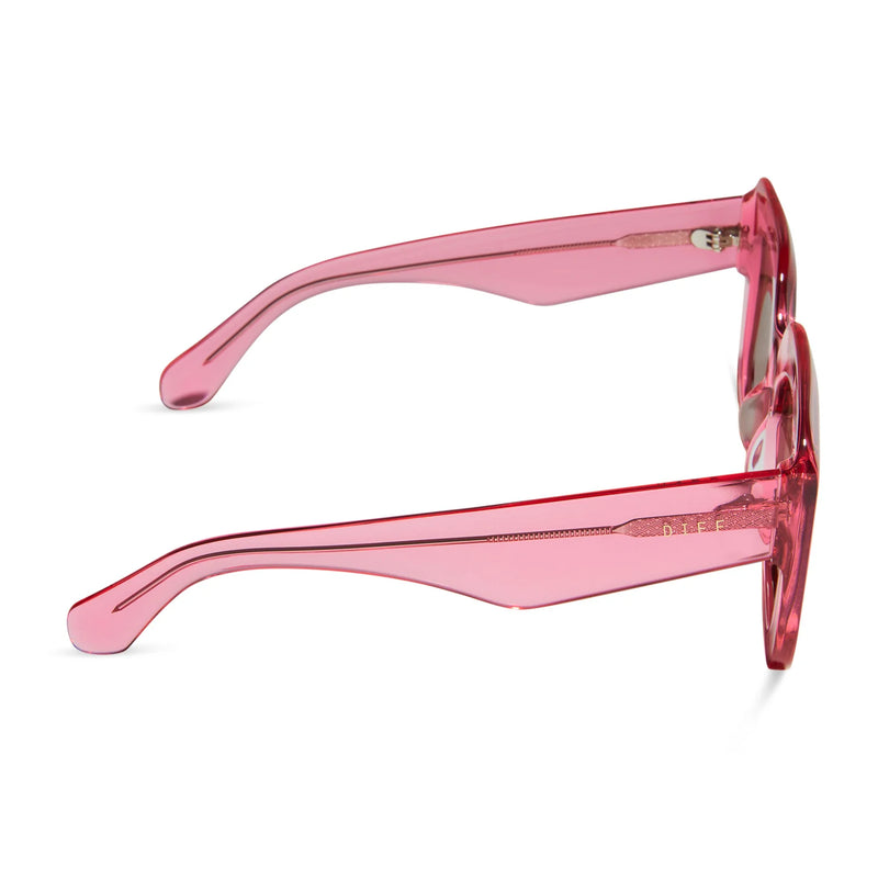 Giada Candy Pink Crystal Brown Gradient Polarized Sunglasses