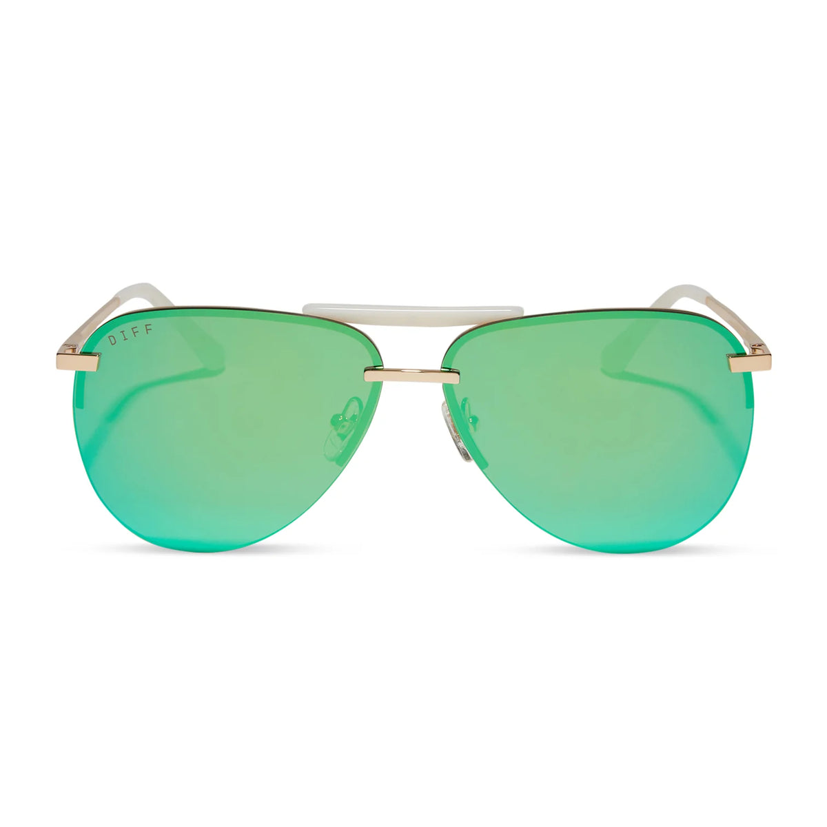 DIFF Eyeware - Tahoe Gold Green Mirror Sunglasses – Mi Vida  display picture 1