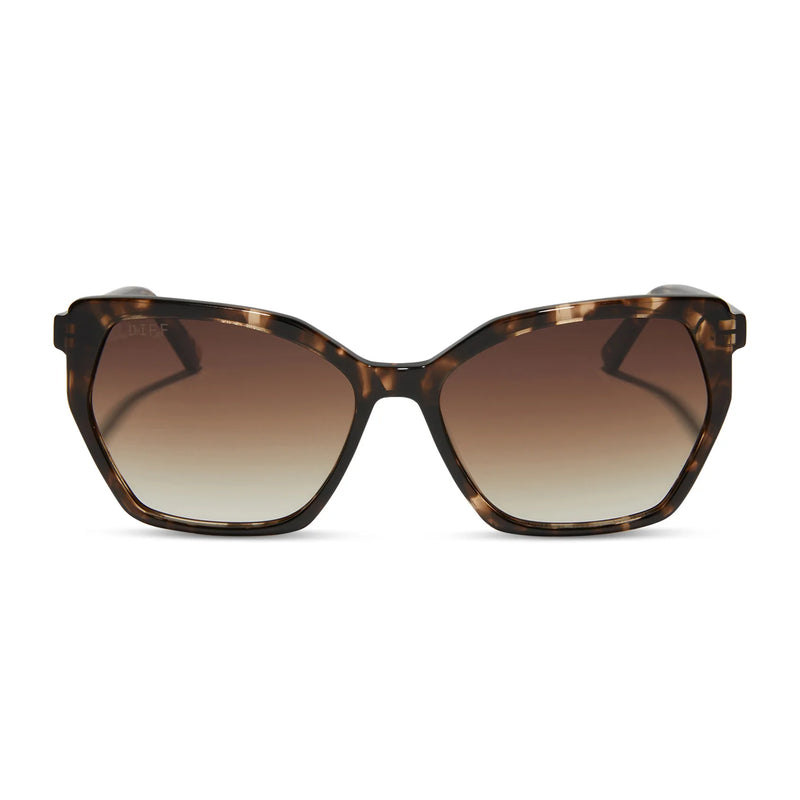 Vera Espresso Tortoise Brown Gradient Polarized Sunglasses