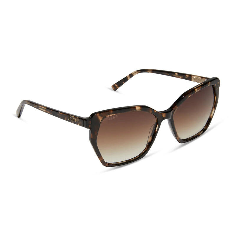 Vera Espresso Tortoise Brown Gradient Polarized Sunglasses